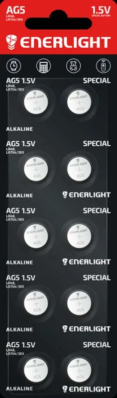 Бат-ка ENERLIGHT Alkaline 1,5V SPECIAL AG5 (LR48, LR754/393) BLI 10