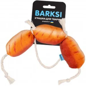 3302 Іграшка для собак ТМ Barksi з канатом Сосиски