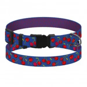 44/8628 Нашийник для Собак BronzeDog Urban FRUITS (Обхв-18-28см Шир-10мм) Вишні