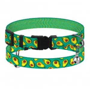 49/8631 Нашийник для Котів BronzeDog Urban FRUITS (Обхв-18-28см Шир-10мм) Авокадо