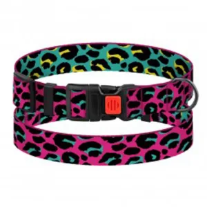 53/8722 Нашийник для Собак BronzeDog Urban ART (Обхв-43-66см Шир-25мм) Леопард