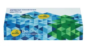 Серветки ECOLO 100л.косметичні пенал (с0980)