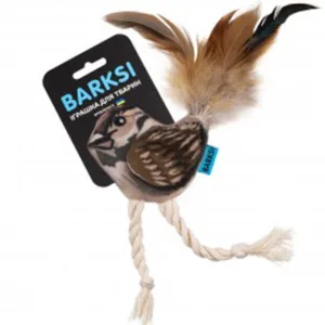 3335 Іграшка для котів ТМ Barksi з дзвіночком Горобець