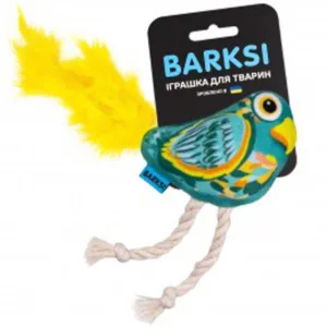 3339 Іграшка для котів ТМ Barksi з дзвіночком Папуга
