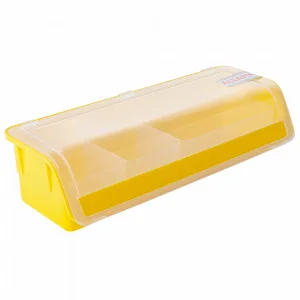 Лоток 171013 довгий 275*100*70мм з кришкою та розділювачами (т.жовтий)