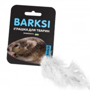 3343 Іграшка для котів ТМ Barksi з дзвіночком Полівка з пір"ям