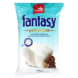 Серветки вологі Fantasy Premium з ароматом морського бризу 15шт
