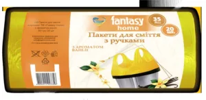 Пакети д/сміття Fantasy з ручками ВАНІЛЬ 35*20