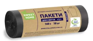 Пакети д/сміття SWEET HOME LDPE 160л/10шт "L"