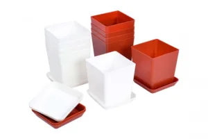 Горщик без/підставки д/кактуса 0,4л (білий/теракот) (G149)