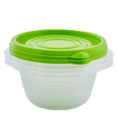 НБ контейнерів "Омега" круглий 0,44мл  3шт 169037 (пр/оливк.)