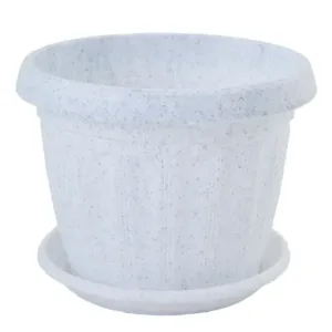 Вазон 112063 "Терра" 36*27 з підст (білий флок)