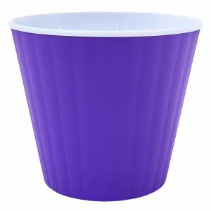 Вазон 114032 "Ібіс" з подв.дном 13*11,2 (св.оранж/білий)