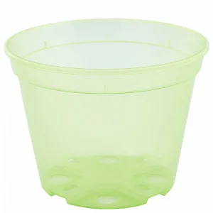 Вазон 114073 дренажний 9*6,5 (салат прозорий)