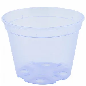 Вазон 114076 дренажний 13*9,7 (фіолет прозорий)