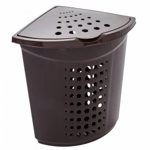 Корзина 122051 для білизни 45л кутова (т.корич)