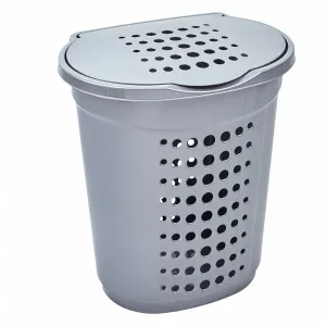 Корзина 122053 для білизни 60л (сіра)