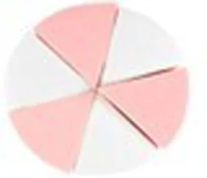 Спонж SP 212 6в1 трикутники 2 кольор рож.+біл.