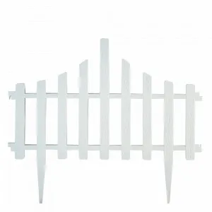 НБ огорожа 114042 для газону "Парканчик" (білий флок)