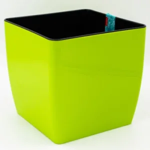 Вазон 115084 низький "Квадро" 22*22*21 (оливк.)