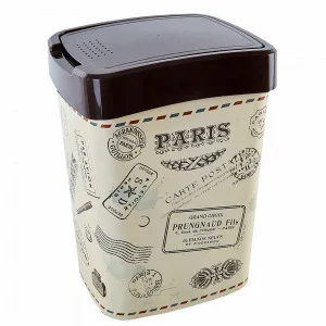 Відро декор "Євро" 18л д/сміття 121067 (т.корич./Париж)