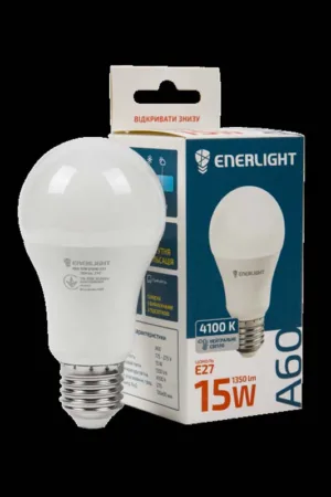 Лампа ENERLIGHT A60/E27 4100K LED біле 15 Вт