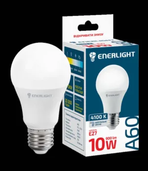 Лампа ENERLIGHT A60/E27 4100K LED біле 10 Вт