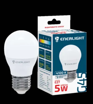 Лампа ENERLIGHT G45/E27 4100K LED біле 5 Вт