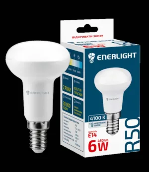 Лампа ENERLIGHT R50/E14 LED біле 6 Вт