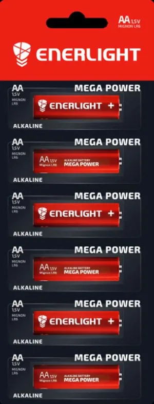 Бат-ка ENERLIGHT Alkaline MEGA POWER MB-6шт. AA