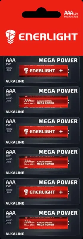 Бат-ка ENERLIGHT Alkaline MEGA POWER MB-6шт.AAA