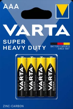 VARTA Бат-ка Zink-Carbon SUPERLIFE Блістер-4шт. AAA
