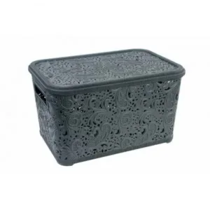 Контейнер "Ажур"  7,5 л з кришкою (граніт)