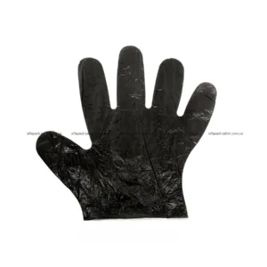 Рукавиця поліетиленова (Чорна) тримач