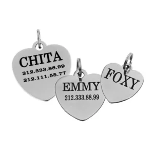 90071 Адресник Серце сталь, S