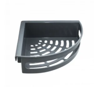 Поличка 127046 для ванної кутова (сірий мат)