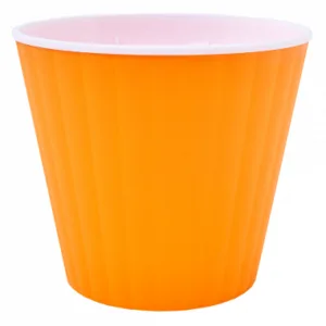 Вазон 114034 "Ібіс" з подв.дном 15,7*13 (св.оранж/білий)