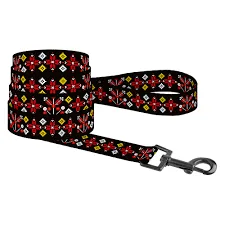 59/8816 Повідець для Собак Барксі Urban Патріотичний (довж-152 см шир-10 мм) Вишиванка чорна