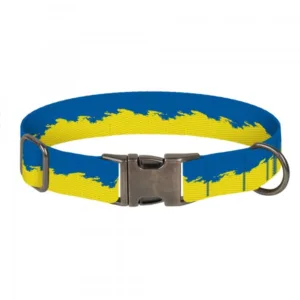 44/8811 Нашийник для Собак Барксі Urban Патріотичний заст.пластик (Обхв-18-28см Шир-10мм) Прапор
