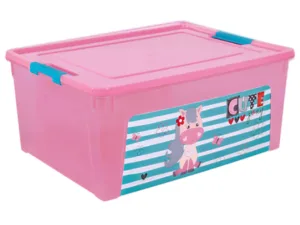 Контейнер 124047 "Smart Box" Pet shop з декор 14л (рож./рож./бірюз.)