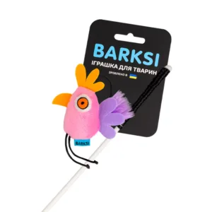 3317 Іграшка для котів ТМ Barksi Вудочка Папуга