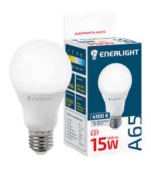 Лампа ENERLIGHT A65/E27 4100K LED біле 15 Вт (10шт)