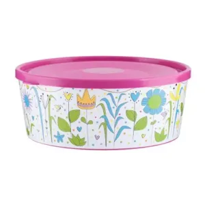 Салатниця-миска 169068 "ДЕКОР" з кришкою d17см.(MAGIC т. рож.)