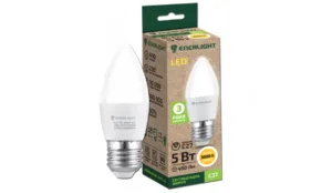 Лампа ENERLIGHT LED 3000K тепле C37/E27  5 Вт