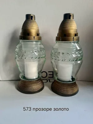 Лампадка 573 прозор. (скло) золото