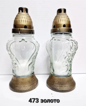 Лампадка 473 золото прозор. скло