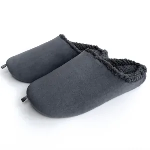 Капці  4809 домашні чол напівчешки фліс/хмаринки сірі р.40/41