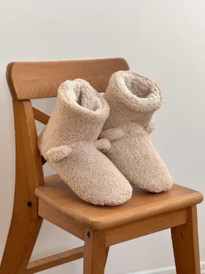 Капці 11021 домашні жін Чобітки TEDDY молочні р.36/37