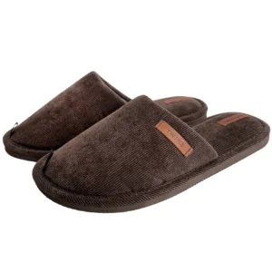 Капці  8695 домашні чол HS-OZ вельвет коричн р.40/41