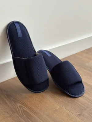 Капці 11510 домашні чол HS-VL вельвет mono сині р.40/41